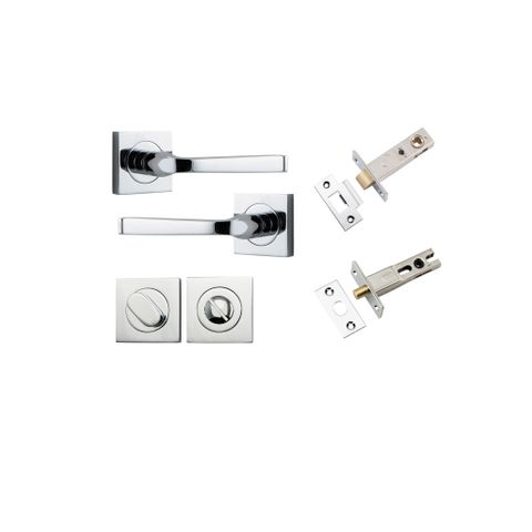 Iver TRA0394KPRIV60 Annecy Door Lever Square Rose Privacy Kit PC