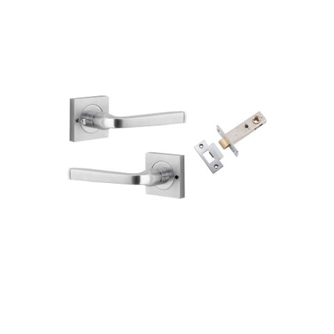 Iver TRA0395KIBPRIV60 Annecy Door Lever Square Rose Inbuilt Privacy Kit Bc