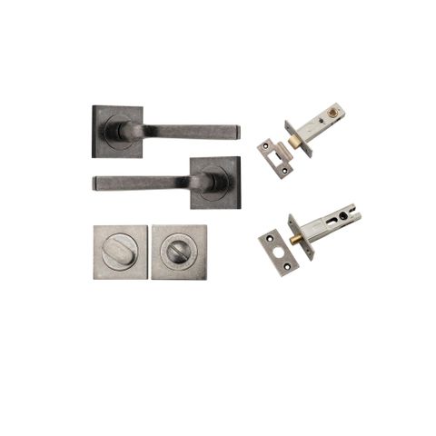 Iver TRA0397KPRIV60 Annecy Door Lever Square Rose Privacy Kit Dn
