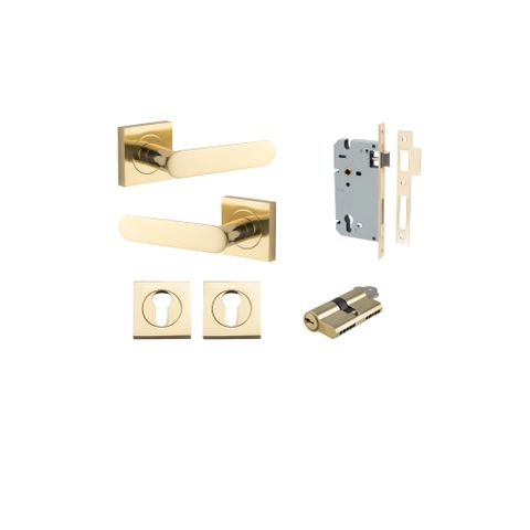 Iver Bronte Square Rose Entrance Lever Kit (Key/Key)