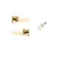 Iver TRA0400KIBPRIV60 Bronte Door Lever Square Rose Inbuilt Privacy Kit PB