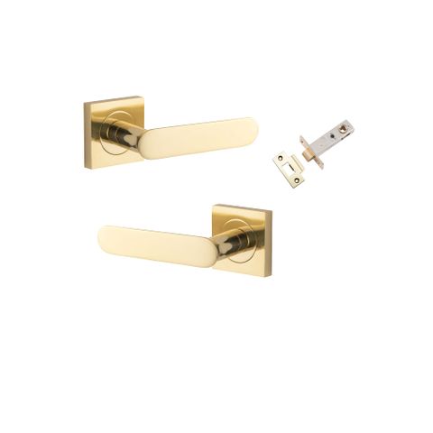 Iver TRA0400KPASS60 Bronte Door Lever Square Rose Passage Kit PB