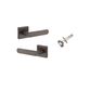 Iver TRA0401KIBPRIV60 Bronte Door Lever Square Rose Inbuilt Privacy Kit SB