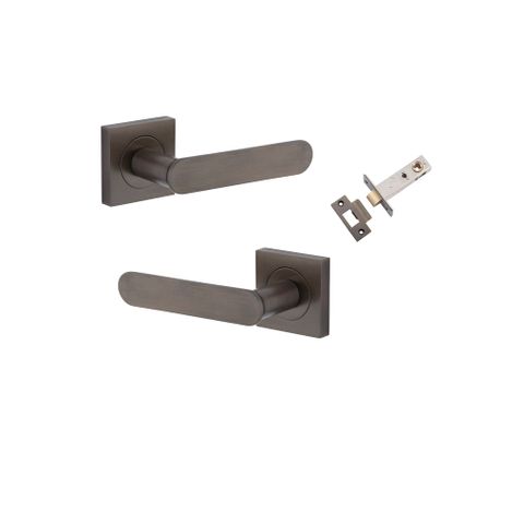 Iver Bronte Square Rose Passage Lever Kit W/ Latch