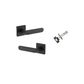 Iver TRA0403KIBPRIV60 Bronte Door Lever Square Rose Inbuilt Privacy Kit MB