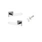 Iver TRA0404KIBPRIV60 Bronte Door Lever Square Rose Inbuilt Privacy Kit PC