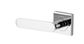 Iver TRA0404KIBPRIV60 Bronte Door Lever Square Rose Inbuilt Privacy Kit PC
