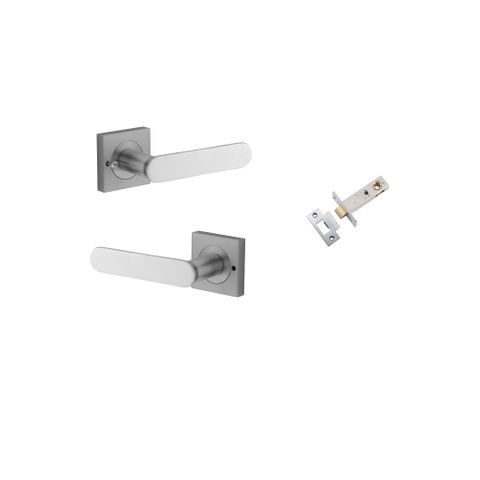 Iver TRA0405KIBPRIV60 Bronte Door Lever Square Rose Inbuilt Privacy Kit Bc