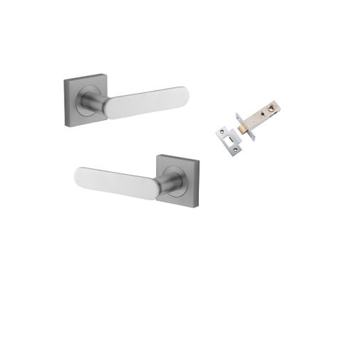 Iver TRA0405KPASS60 Bronte Door Lever Square Rose Passage Kit Bc