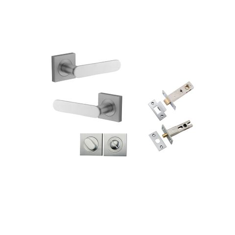 Iver TRA0405KPRIV60 Bronte Door Lever Square Rose Privacy Kit Bc