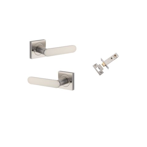 Iver TRA0409KIBPRIV60 Bronte Door Lever Square Rose Inbuilt Privacy Kit SN