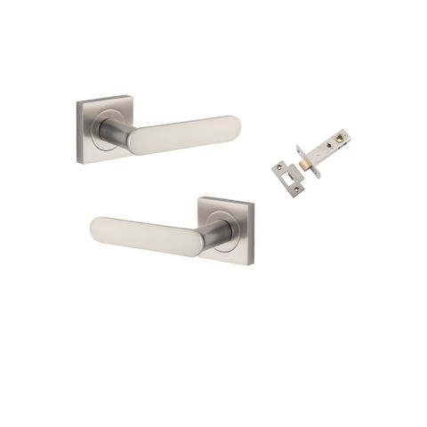 Iver TRA0409KPASS60 Bronte Door Lever Square Rose Passage Kit SN
