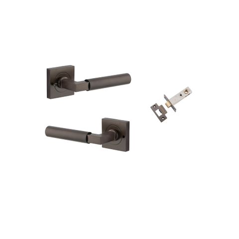 Iver TRA0411KIBPRIV60 Berlin Door Lever Square Rose Inbuilt Privacy Kit SB