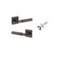 Iver TRA0411KIBPRIV60 Berlin Door Lever Square Rose Inbuilt Privacy Kit SB