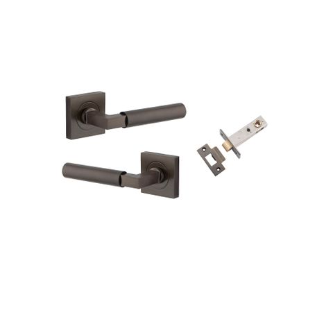 Iver TRA0411KPASS60 Berlin Door Lever Square Rose Passage Kit SB