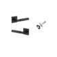 Iver TRA0413KIBPRIV60 Berlin Door Lever Square Rose Inbuilt Privacy Kit MB