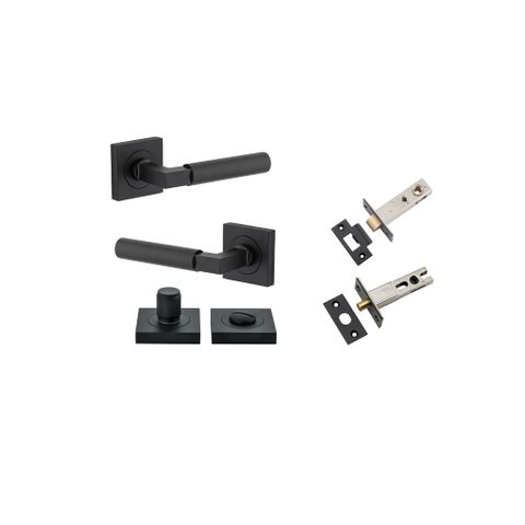 Iver TRA0413KPRIV60 Berlin Door Lever Square Rose Privacy Kit MB