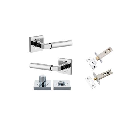 Iver TRA0414KPRIV60 Berlin Door Lever Square Rose Privacy Kit PC