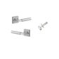 Iver TRA0415KIBPRIV60 Berlin Door Lever Square Rose Inbuilt Privacy Kit Bc