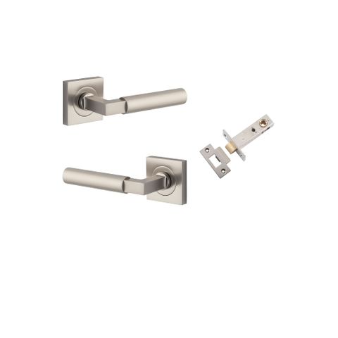 Iver TRA0419KPASS60 Berlin Door Lever Square Rose Passage Kit SN
