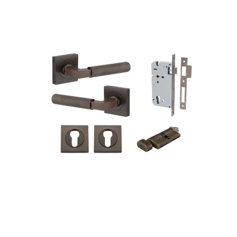 Iver Brunswick Square Rose Entrance Lever Kit (Key/Turn)