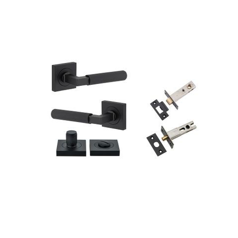 Iver TRA0423KPRIV60 Brunswick Door Lever Square Rose Privacy Kit MB