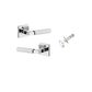 Iver TRA0424KIBPRIV60 Brunswick Door Lever Square Rose Inbuilt Privacy Kit PC