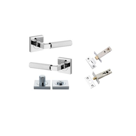 Iver TRA0424KPRIV60 Brunswick Door Lever Square Rose Privacy Kit PC