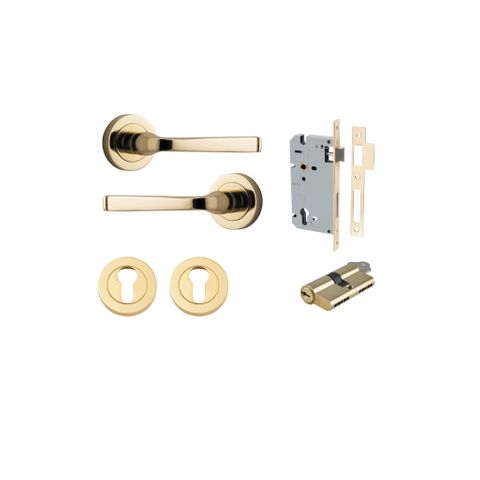 Iver Annecy Round Rose Entrance Lever Kit (Key/Key)
