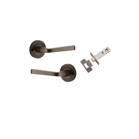 Iver TRA0321KIBPRIV60 Annecy Door Lever Round Rose Inbuilt Privacy Kit SB