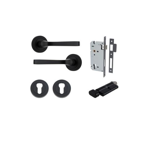 Iver TRA0323KENTR60KT Annecy Door Lever Euro Round Rose Entry Cyl/Turn MB