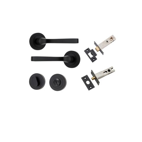 Iver TRA0323KPRIV60 Annecy Door Lever Round Rose Privacy Kit MB
