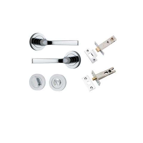 Iver TRA0324KPRIV60 Annecy Door Lever Round Rose Privacy Kit PC