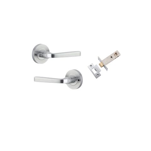 Iver TRA0325KIBPRIV60 Annecy Door Lever Round Rose Inbuilt Privacy Kit Bc