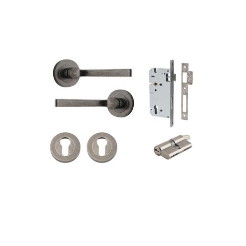 Iver TRA0327KENTR60KK Annecy Door Lever Round Rose Entry Cyl/Cyl Dn