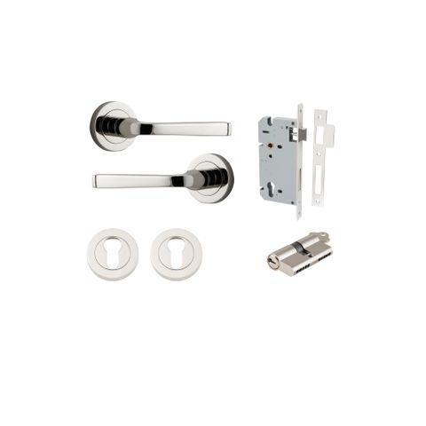 Iver TRA0328KENTR60KK Annecy Door Lever Round Rose Entry Cyl/Cyl Pn