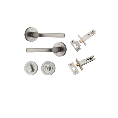 Iver TRA0329KPRIV60 Annecy Door Lever Round Rose Privacy Kit SN