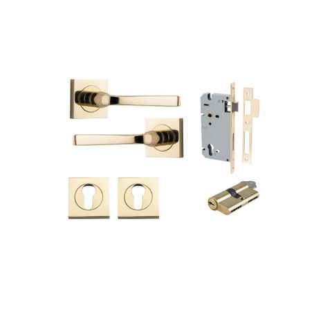 Iver Annecy Square Rose Entrance Lever Kit (Key/Key)