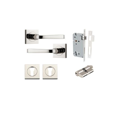 Iver TRA0398KENTR60KK Annecy Door Lever Square Rose Entry Cyl/Cyl Pn