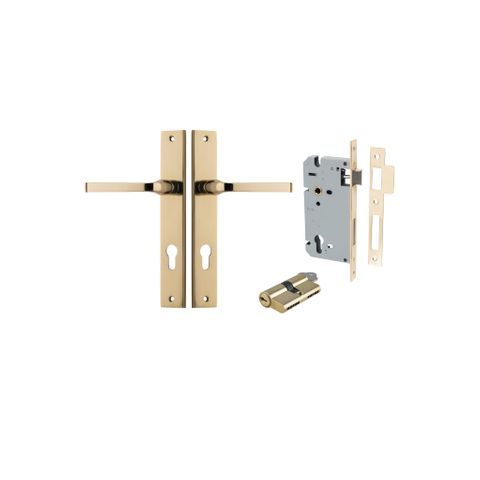 Iver Annecy Lever Rectangle Entrance Plate Furniture Kit (Key/Key)