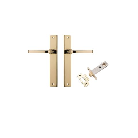 Iver Annecy Lever Rectangle Plate Furniture Passage Kit W/ Latch