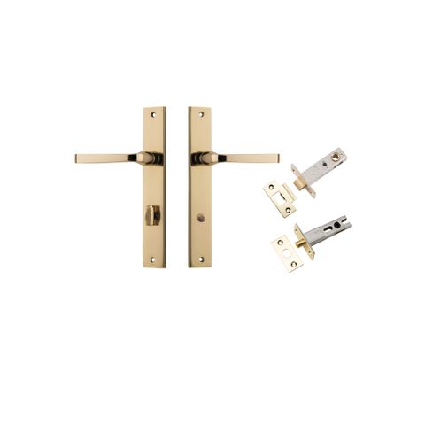Iver Annecy Lever Rectangle Plate Furniture Privacy Kit W/ Latch