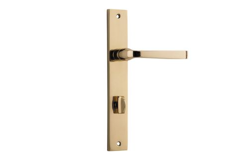 Iver TRA10208P85 Annecy Door Lever Rectangle Plate Inbuilt Privacy PB