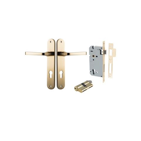 Iver Annecy Lever Oval Plate Furniture Entrance Kit (Key/Key)