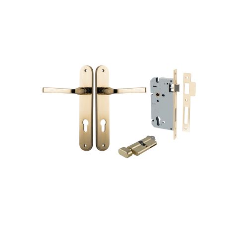 Iver Annecy Lever Oval Plate Furniture Entrance Kit (Key/Turn)
