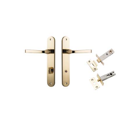 Iver Annecy Lever Oval Plate Furniture Privacy Kit W/ Latch