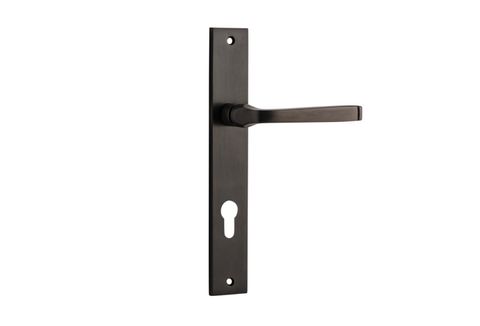 Door TRA10708E85 Lever Annecy Rectangular Euro Sb Ctc85mm H240xw38xp65mm