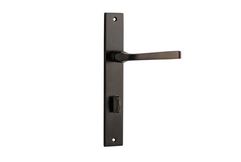 Door TRA10708P85 Lever Annecy Rectangular Priv Sb Ctc85mm H240xw38xp65mm