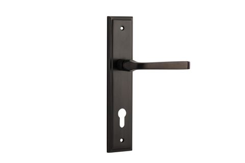 Door TRA10744E85 Lever Annecy Stepped Euro Sb Ctc85mm H240xw50xp65mm
