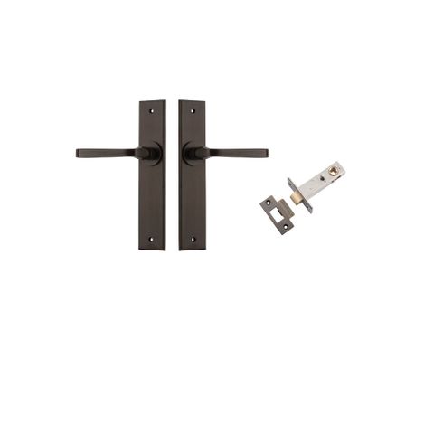 Iver Annecy Lever Chamfered Plate Furniture Passage Kit W/ Latch